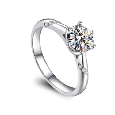 1ct Moissanite Silver Ring